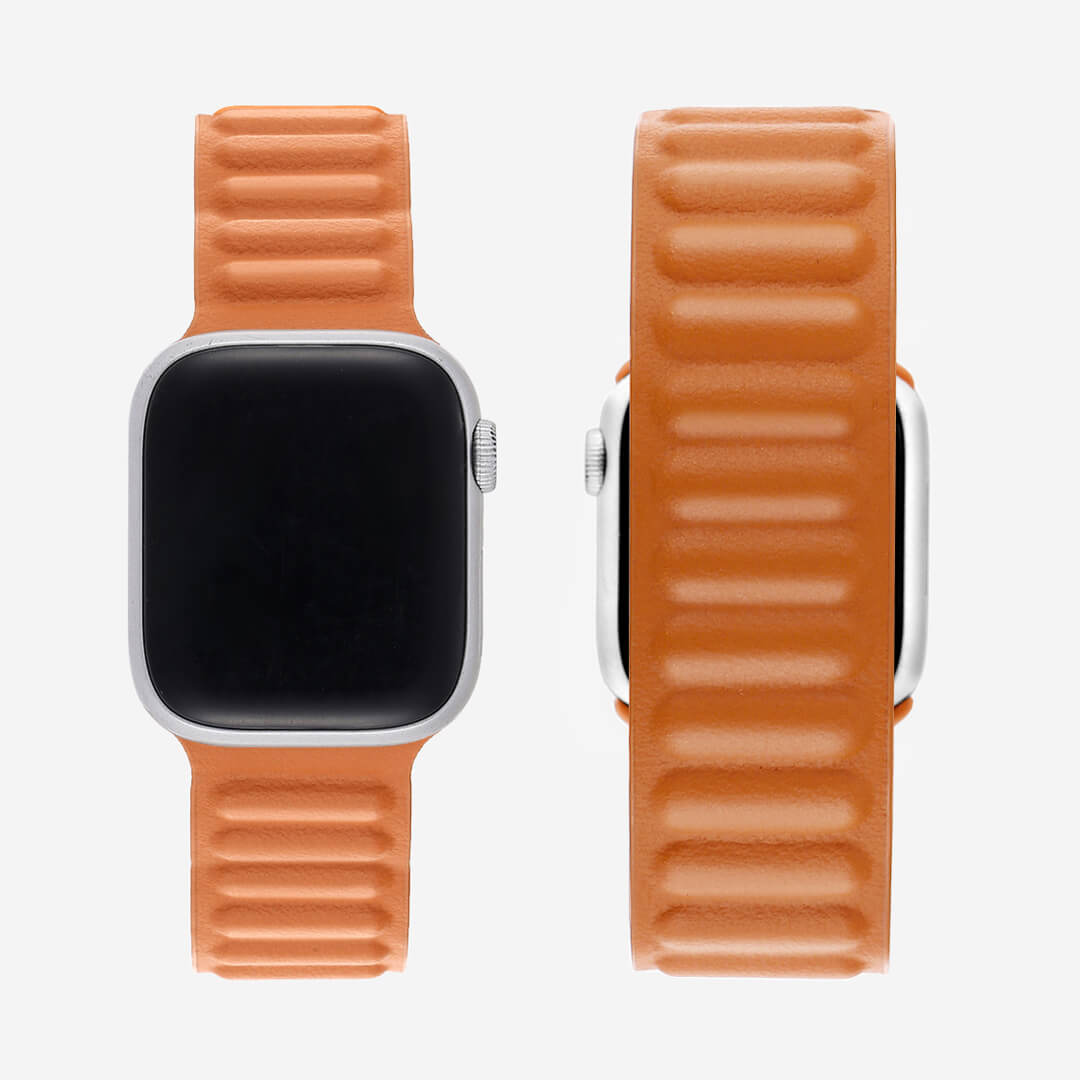 Magnetic Link Apple Watch Band - Golden Brown