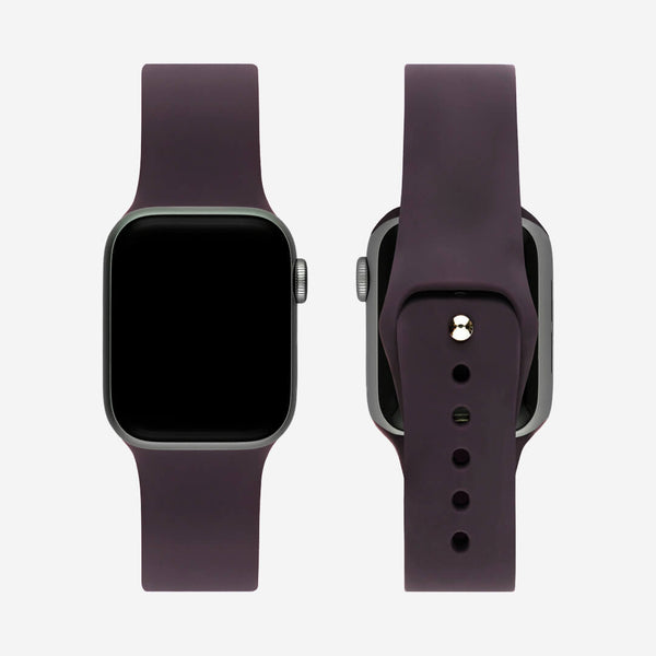 Classic Silicone Apple Watch Band Dark Cherry The Salty Fox