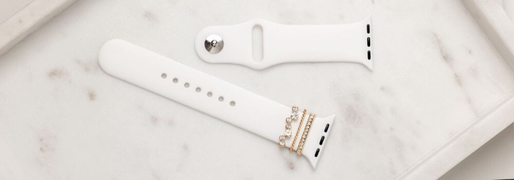 Crystal Bubble Apple Watch Bar Set - Gold 