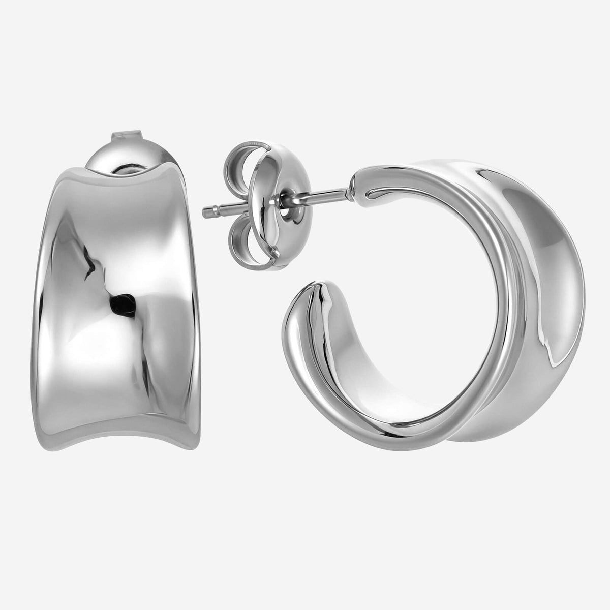 Alice Hoop Earrings - Silver