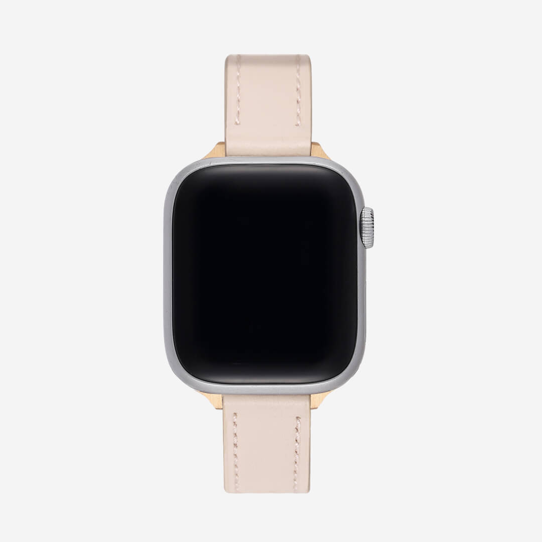 Copenhagen Leather Apple Watch Band - Pink / Vintage Rose Gold