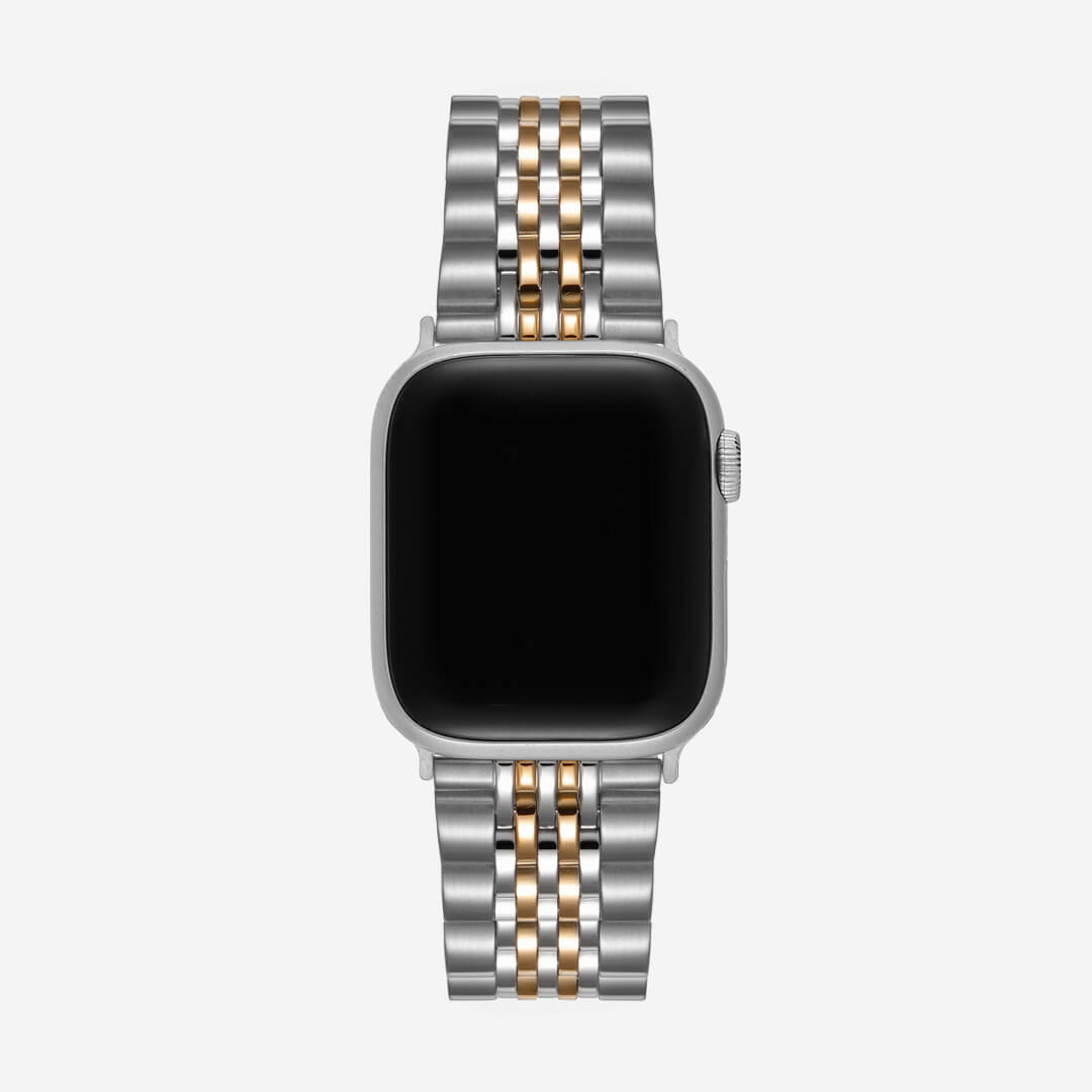 Melbourne Stainless Steel Apple Watch Band - Silver / Gold