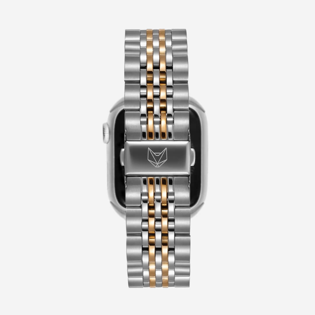 Melbourne Stainless Steel Apple Watch Band - Silver / Gold