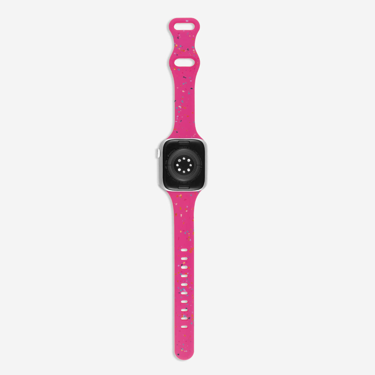 Speckled Slim Silicone Apple Watch Band - Hot Pink