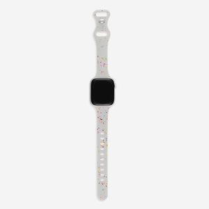 Speckled Slim Silicone Apple Watch Band - Starlight