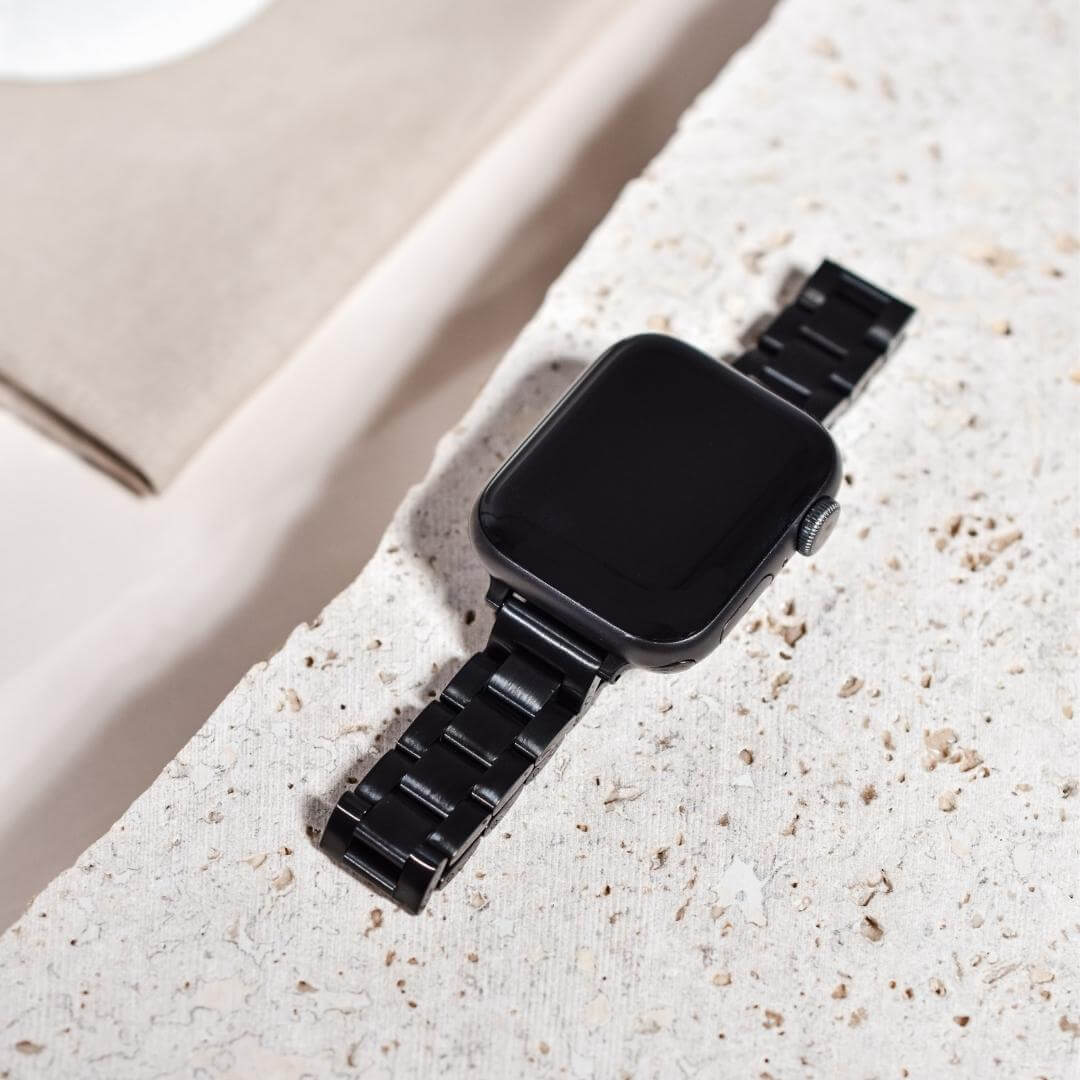 Berlin Stainless Steel Apple Watch Band - Matte Black
