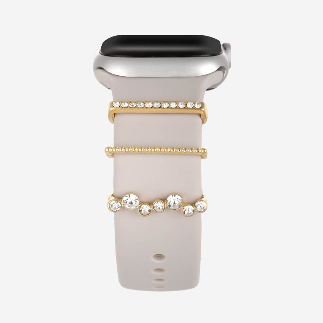Crystal Bubble Apple Watch Bar Set - Gold