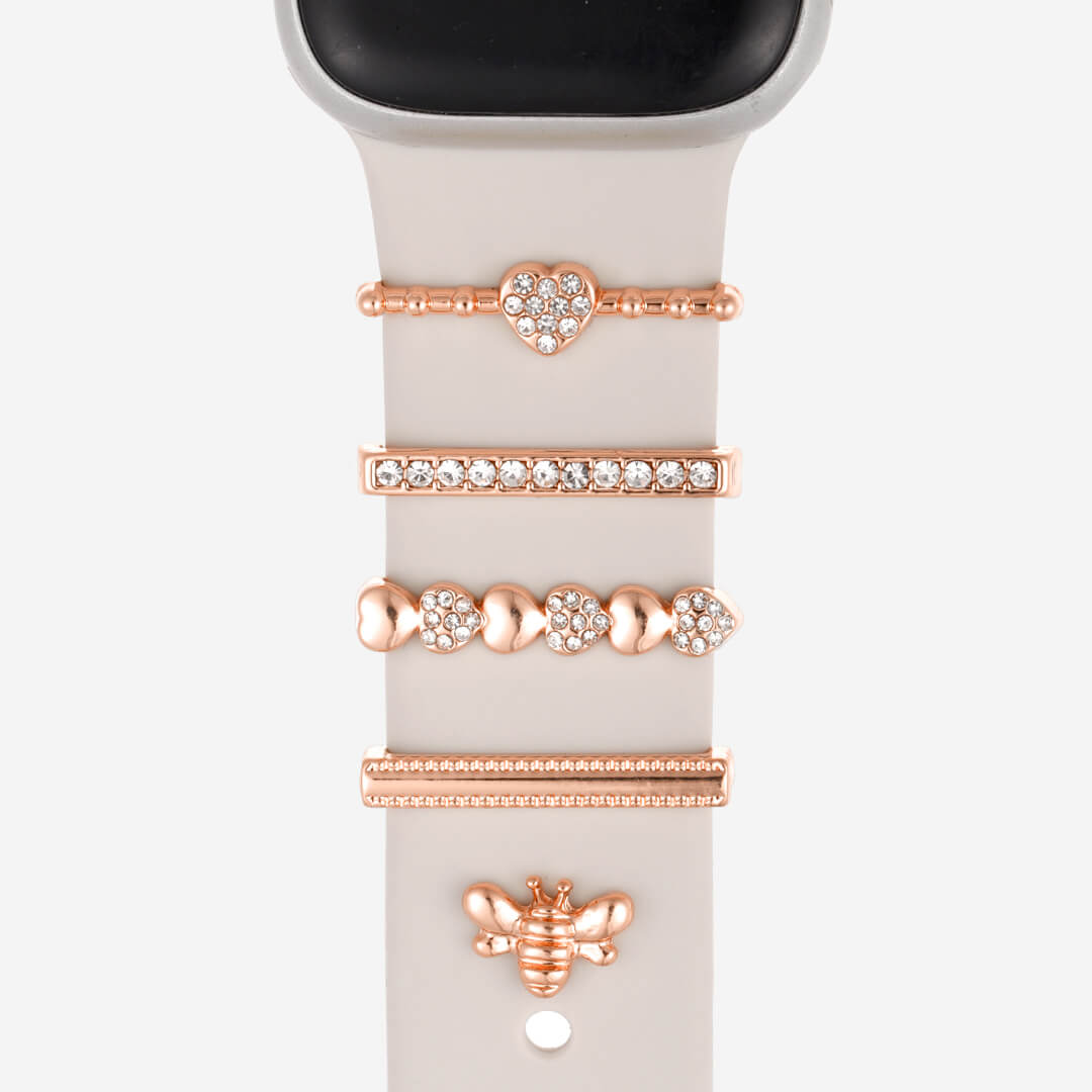 Bumblebee Apple Watch Bar & Charm Set - Rose Gold