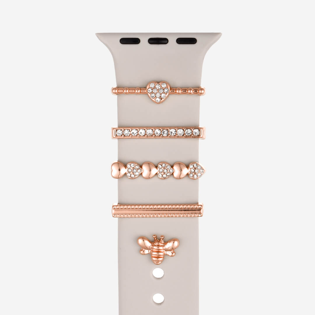 Bumblebee Apple Watch Bar &amp; Charm Set - Rose Gold