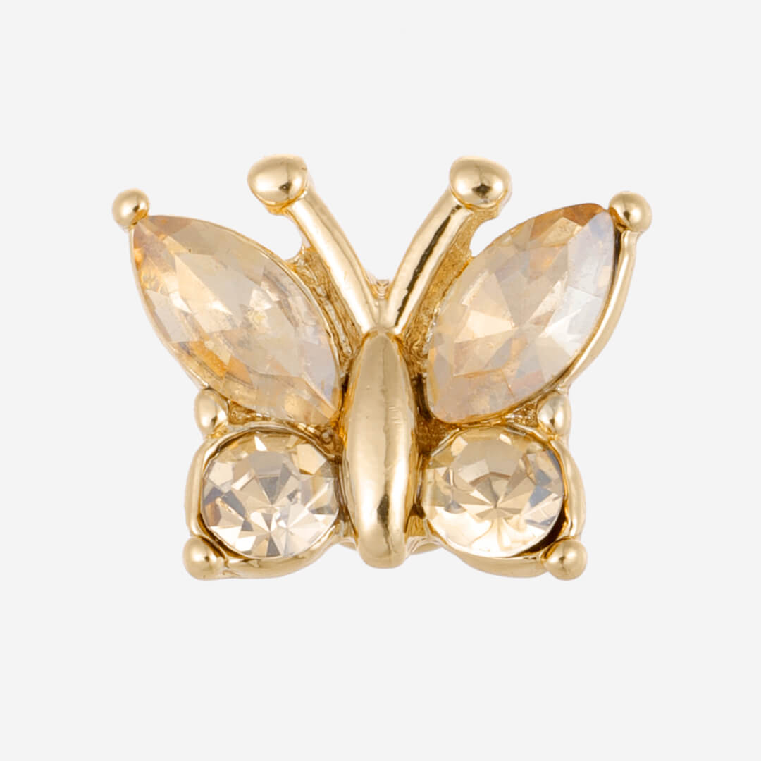 Crystal Butterfly Apple Watch Charm - Gold