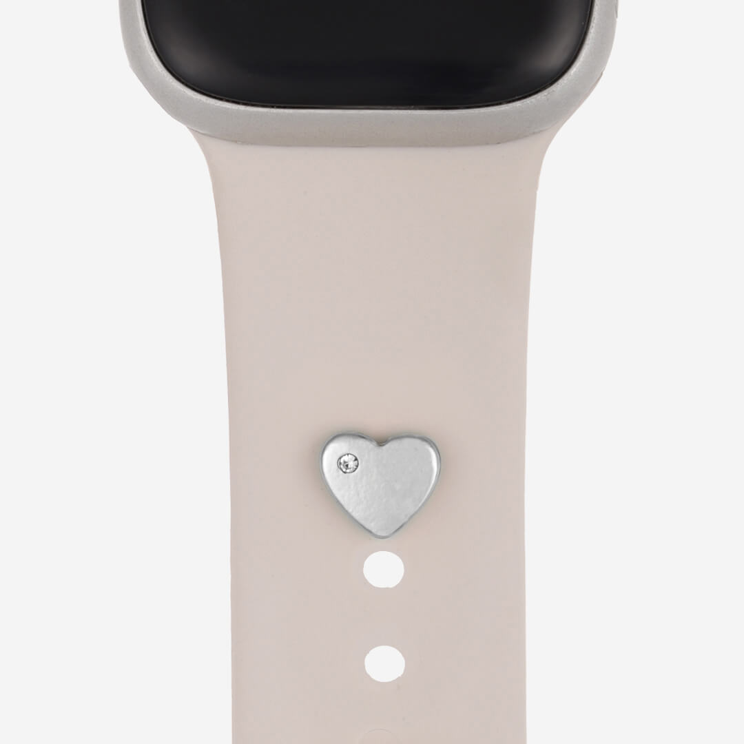 Heart Apple Watch Charm - Silver