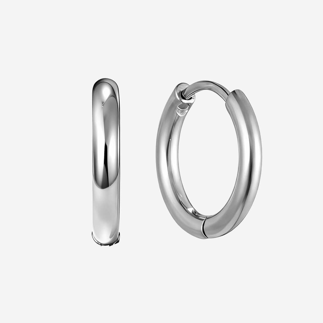 Maya Huggie Earrings - Silver