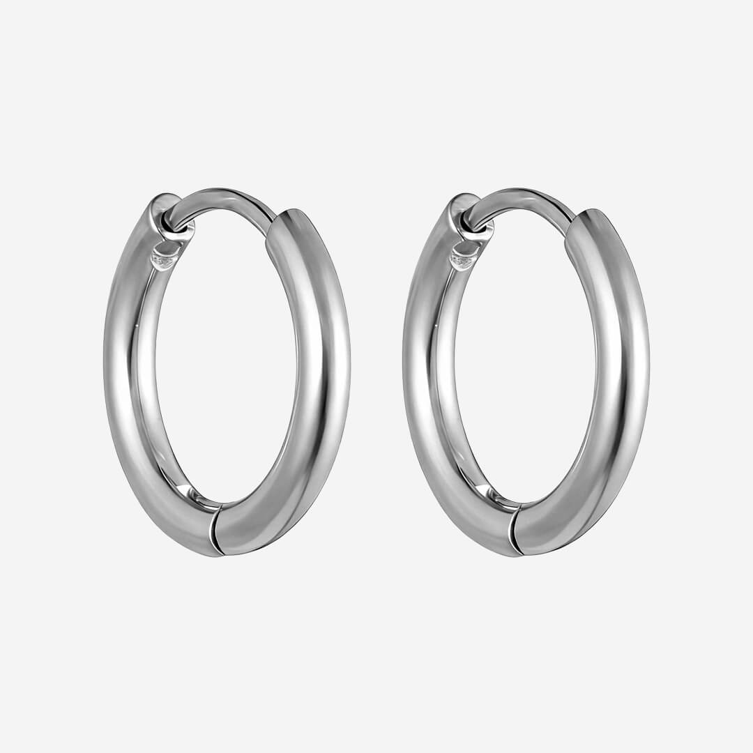 Maya Huggie Earrings - Silver