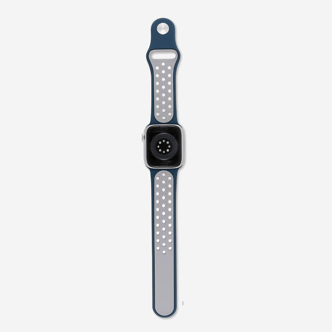 Silicone Sports Apple Watch Band - Slate/Pride