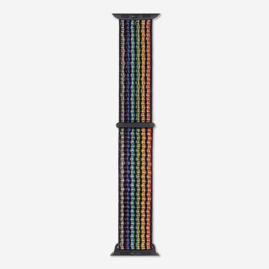 Striped Sport Loop Apple Watch Band - Midsumma Dark