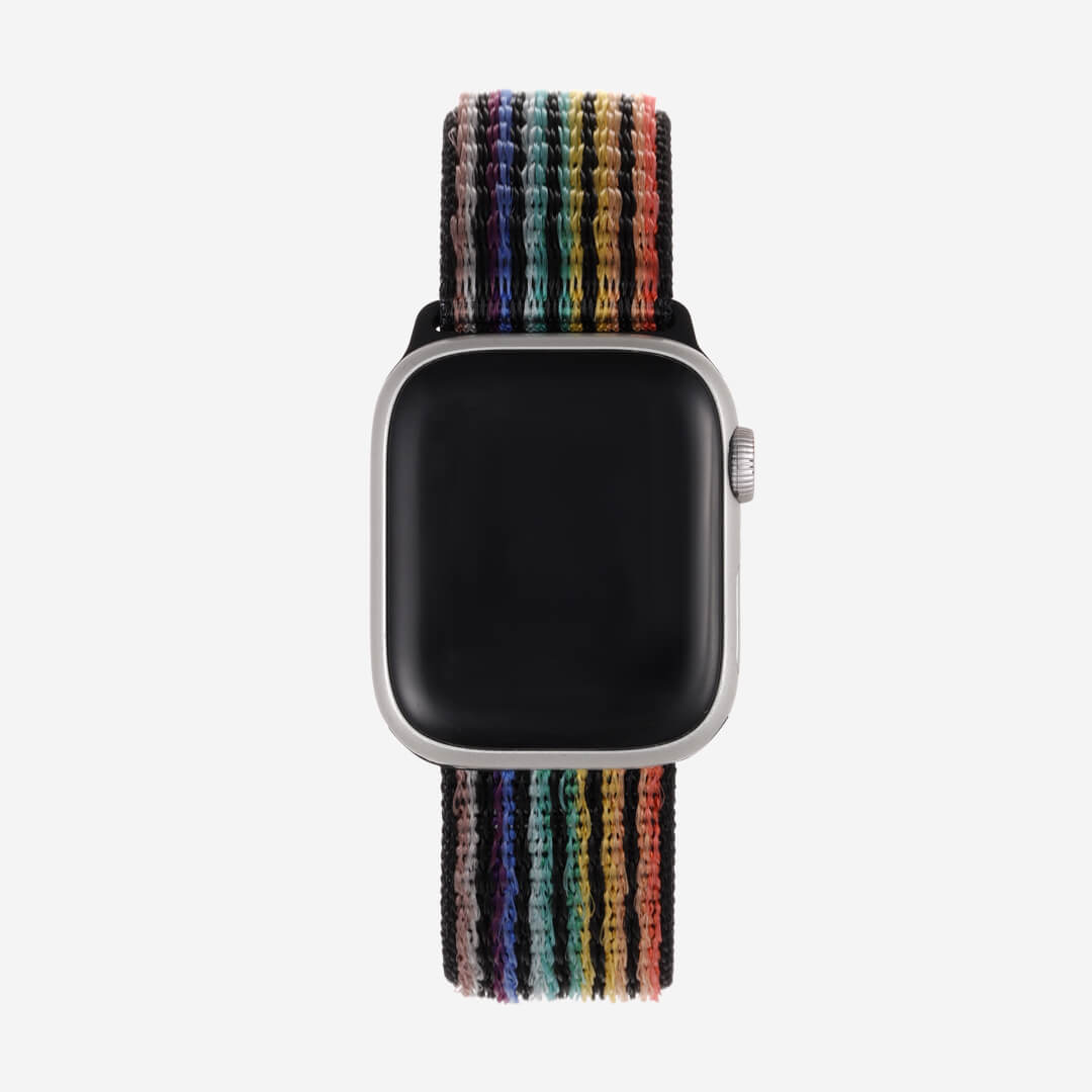 Striped Sport Loop Apple Watch Band - Midsumma Dark