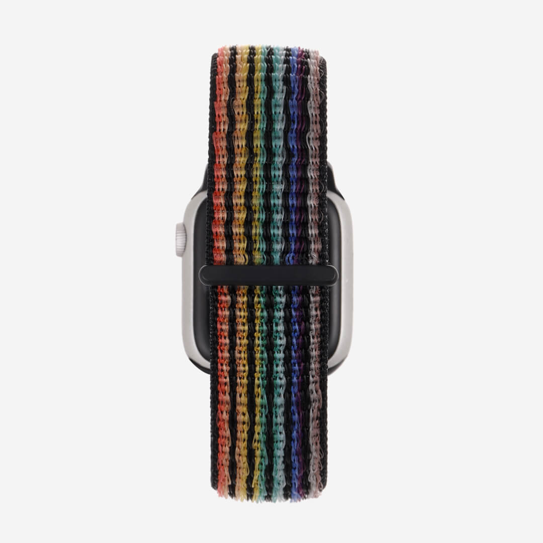 Striped Sport Loop Apple Watch Band - Midsumma Dark