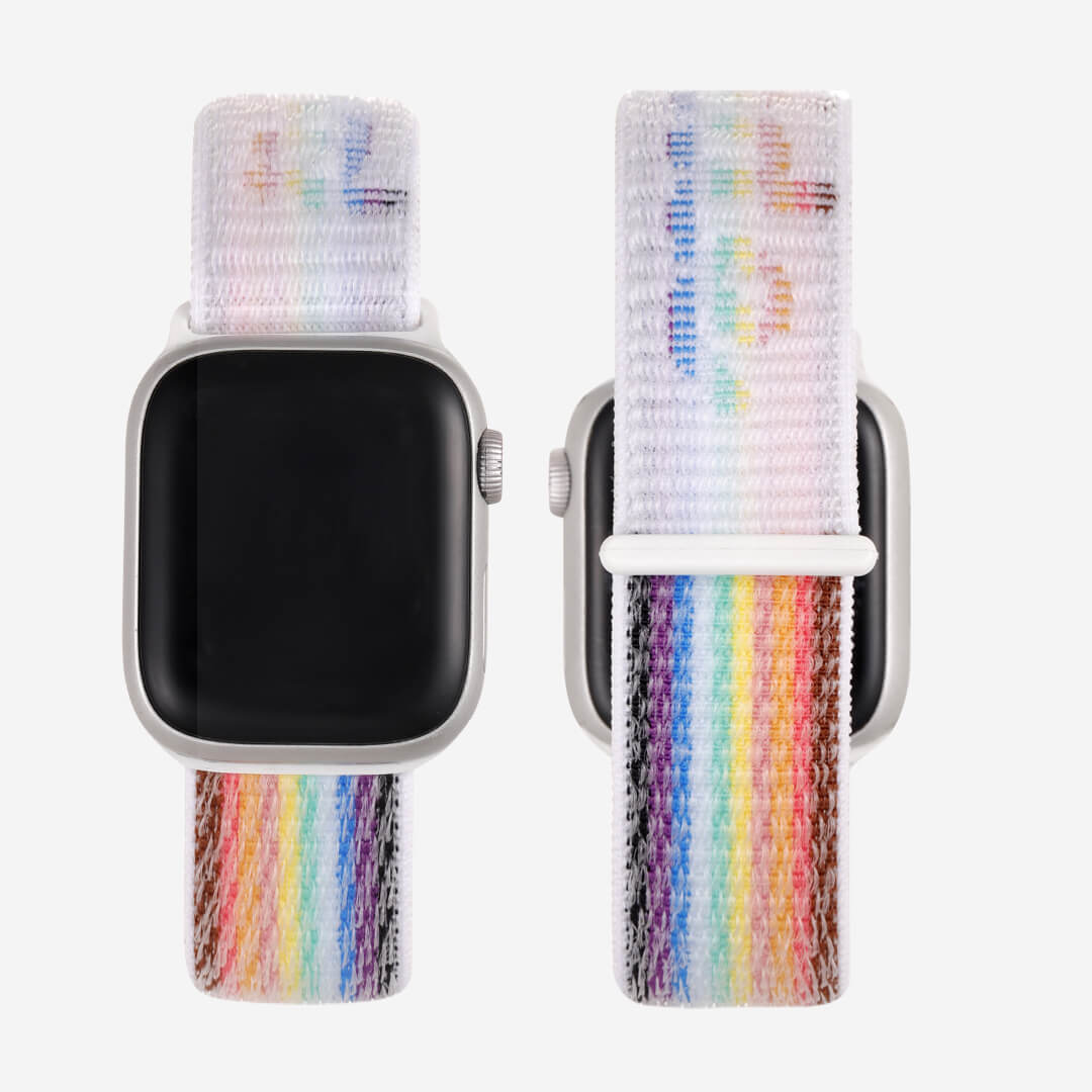 Striped Sport Loop Apple Watch Band - Midsumma Light