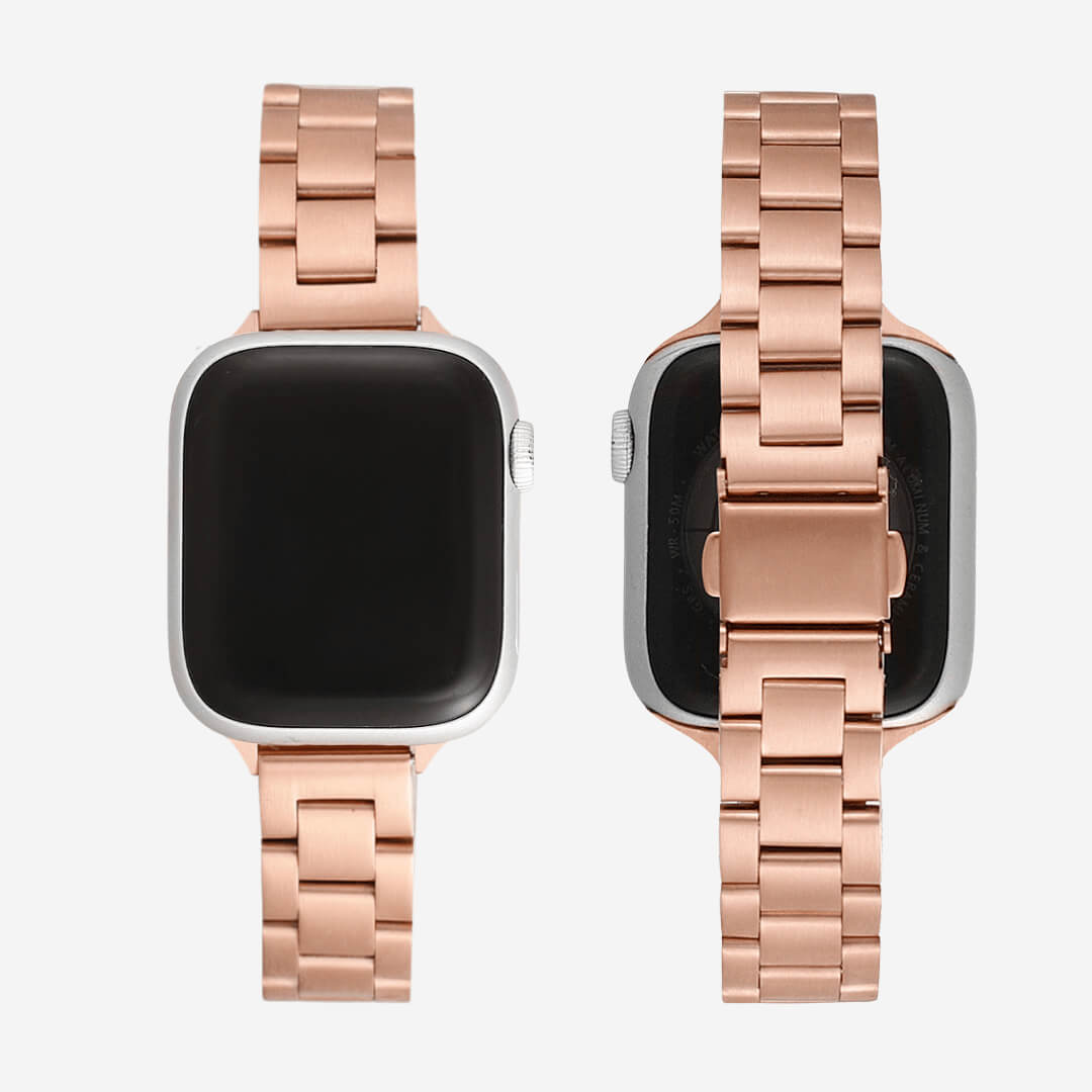 Berlin Stainless Steel Apple Watch Band - Vintage Rose Gold 