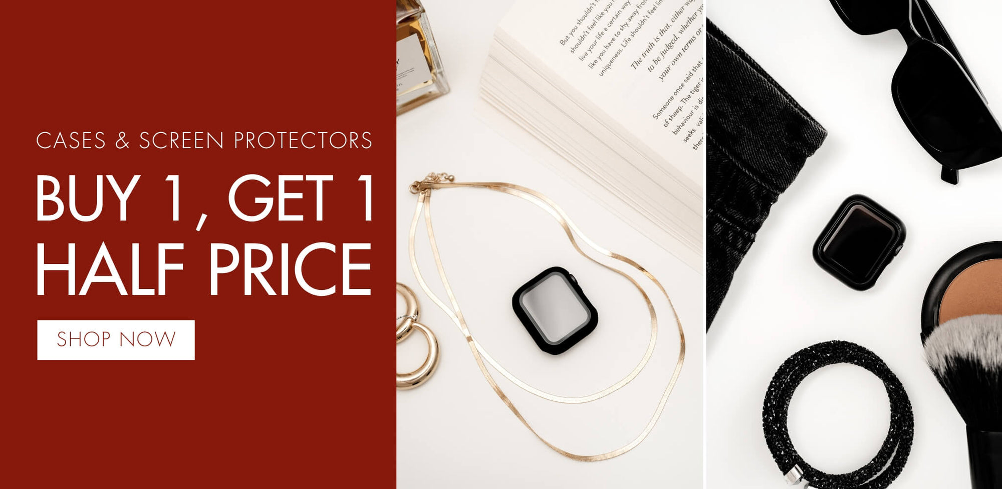 Cases & Screen Protectors: Buy 1, Get 1 Half Price