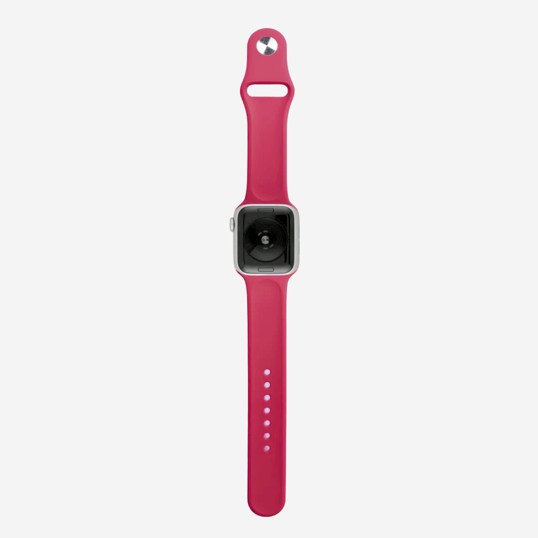 Classic Silicone Apple Watch Band - Pomegranate