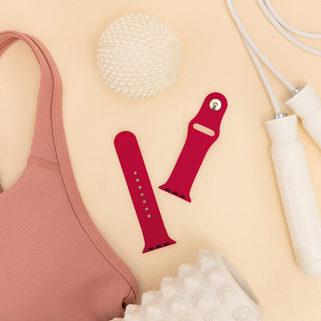 Classic Silicone Apple Watch Band - Pomegranate