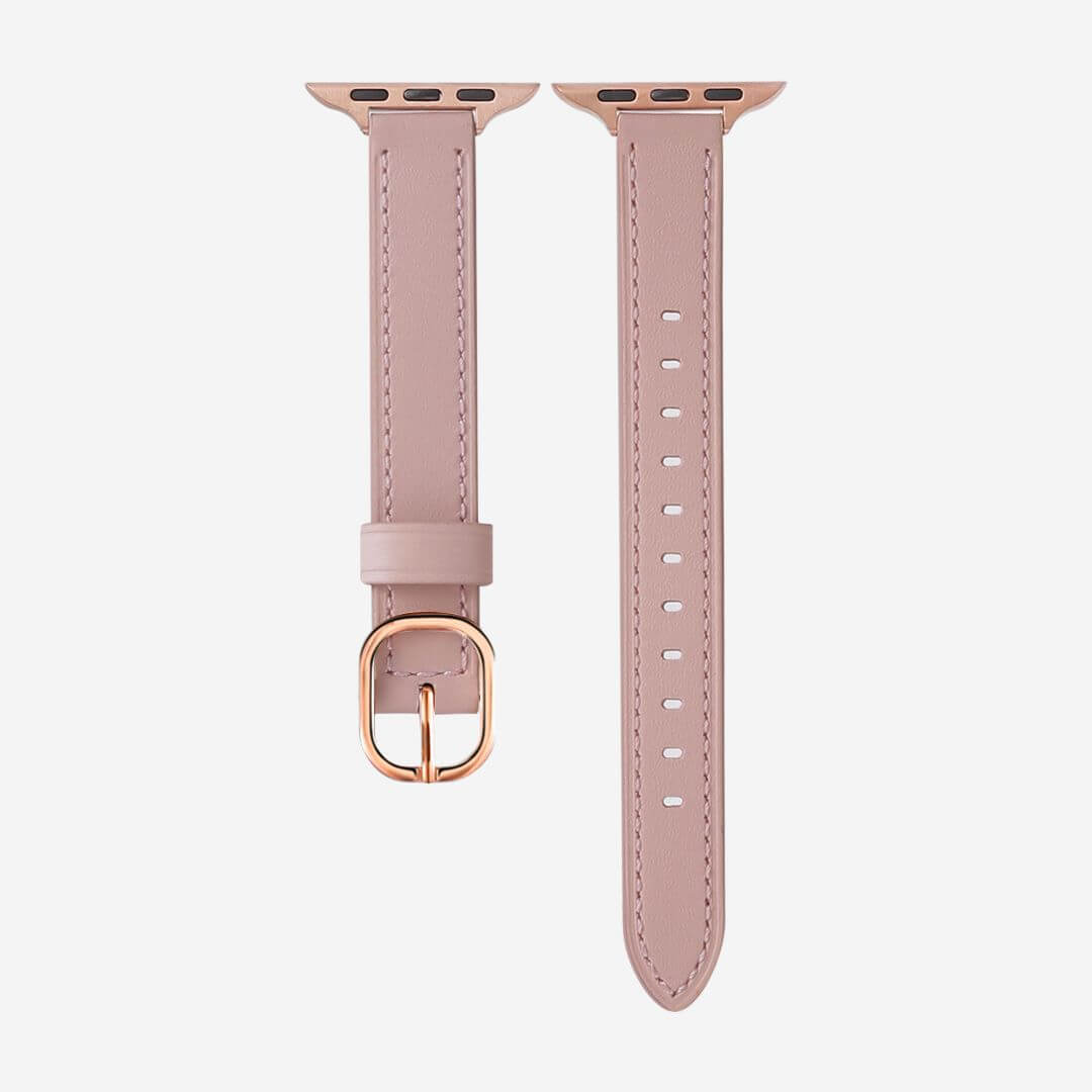 Copenhagen Leather Apple Watch Band - Pink / Vintage Rose Gold