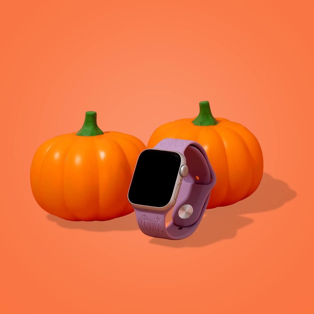 Engraved Silicone Apple Watch Band - Halloween