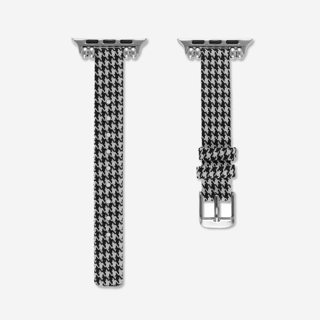 Helsinki Canvas Apple Watch Band - Houndstooth