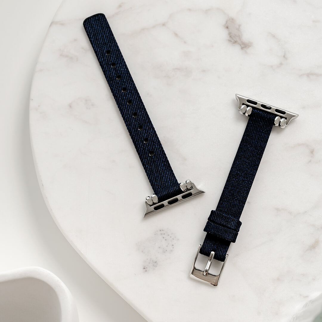 Helsinki Canvas Apple Watch Band - Navy