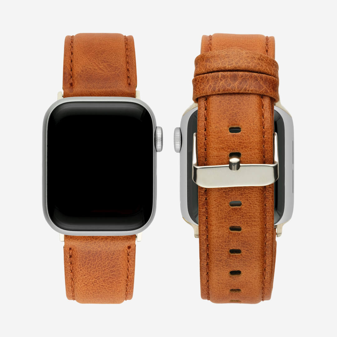 Italian Calf Leather Apple Watch Band - Sand