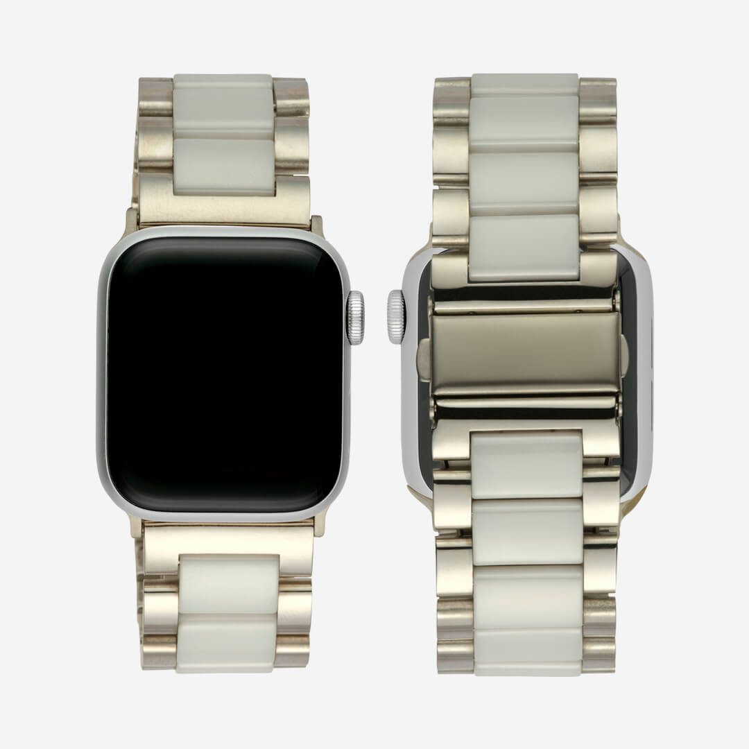 Lisbon Apple Watch Band - Silver / White