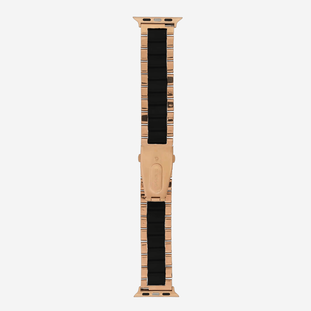 Lisbon Apple Watch Band - Vintage Rose Gold / Black