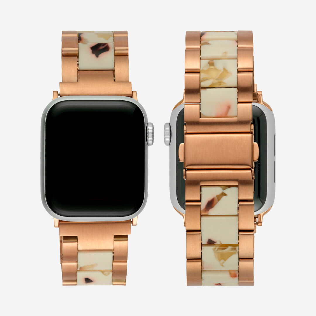 Lisbon Apple Watch Band - Vintage Rose Gold / Nougat