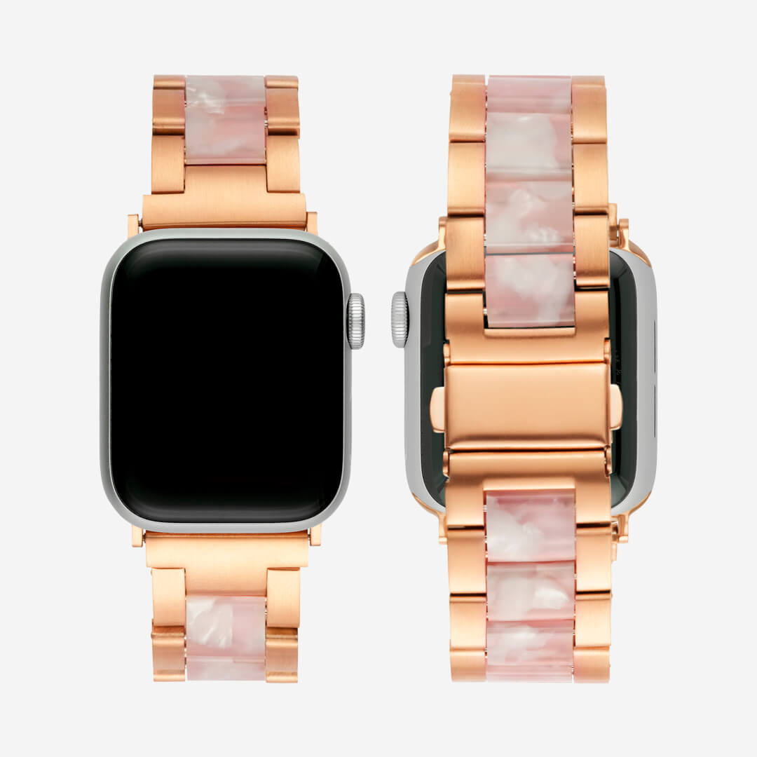 Lisbon Apple Watch Band - Vintage Rose Gold / Rose Quartz