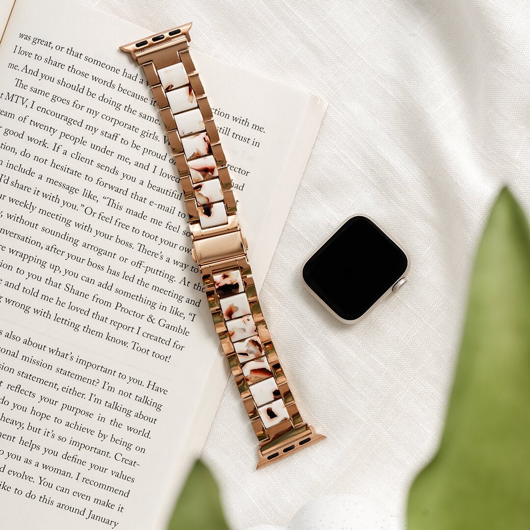 Lisbon Apple Watch Band - Vintage Rose Gold / Nougat