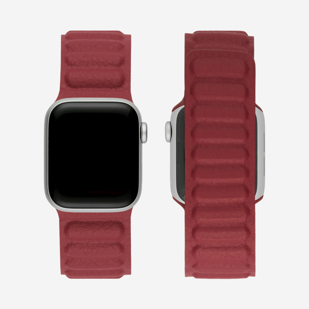 Magnetic Link Apple Watch Band - Sangria