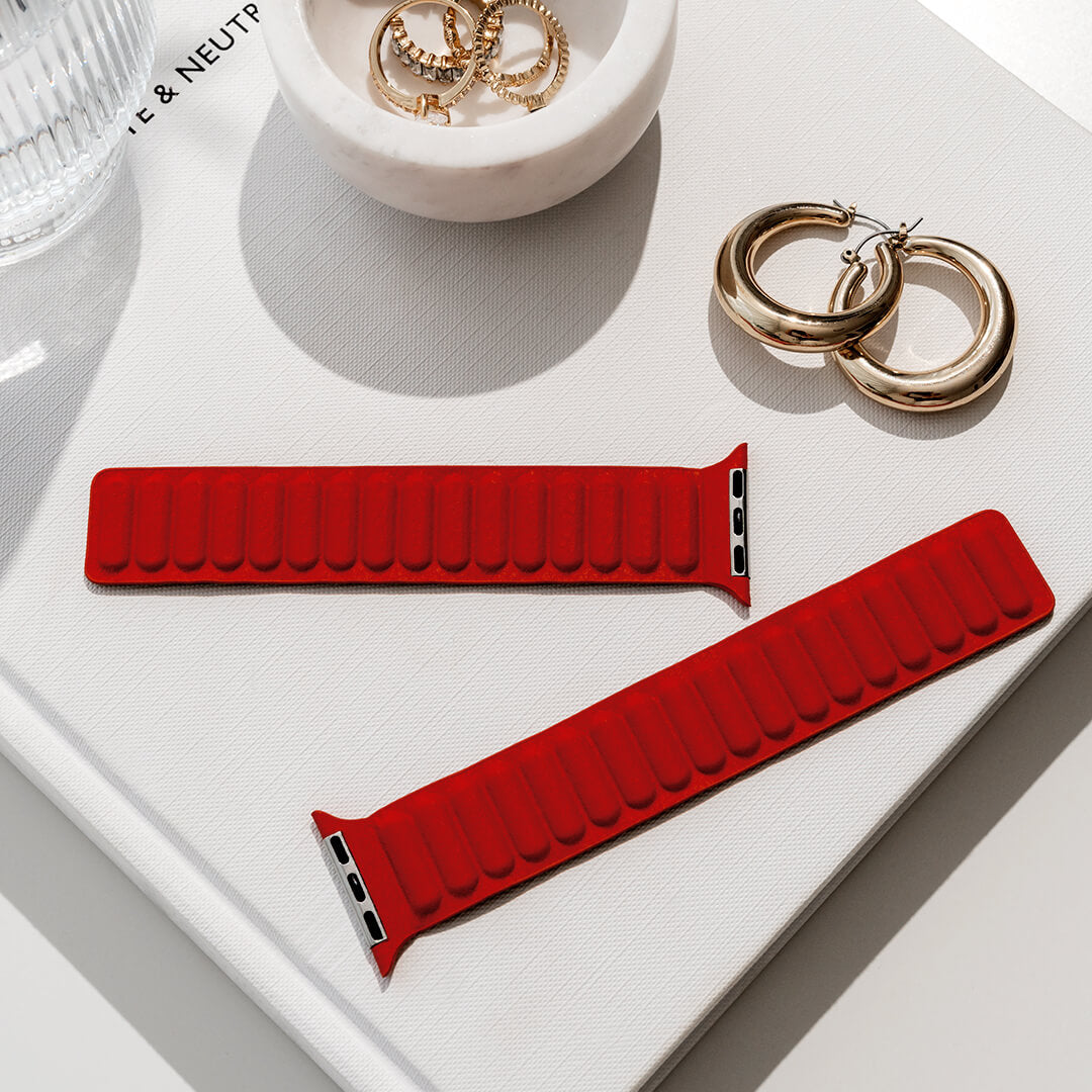 Magnetic Link Apple Watch Band - Papaya