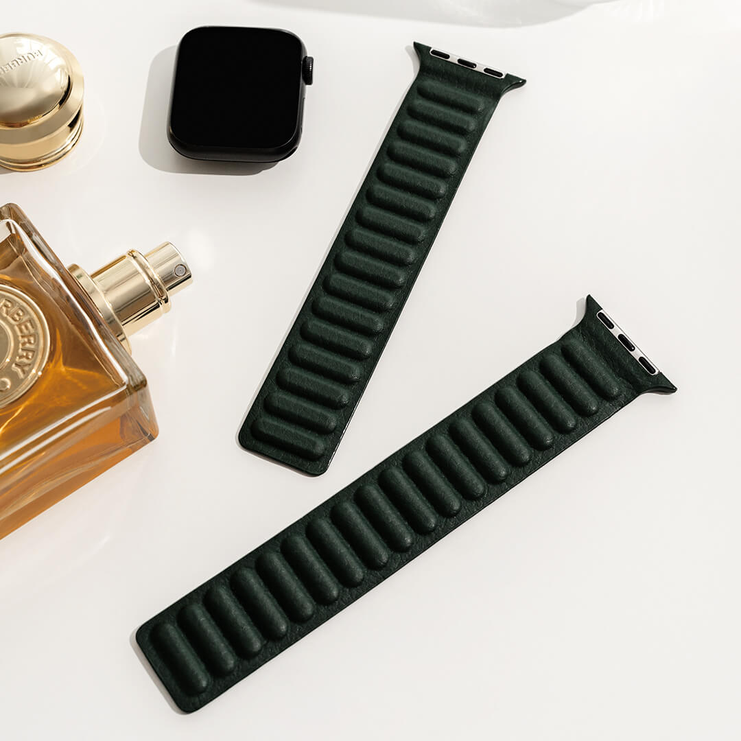 Magnetic Link Apple Watch Band - Sequoia Green