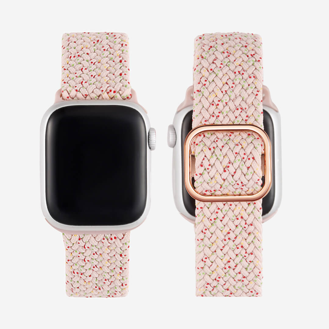 Maui Braided Loop Apple Watch Band - Pink Unity / Rose Gold