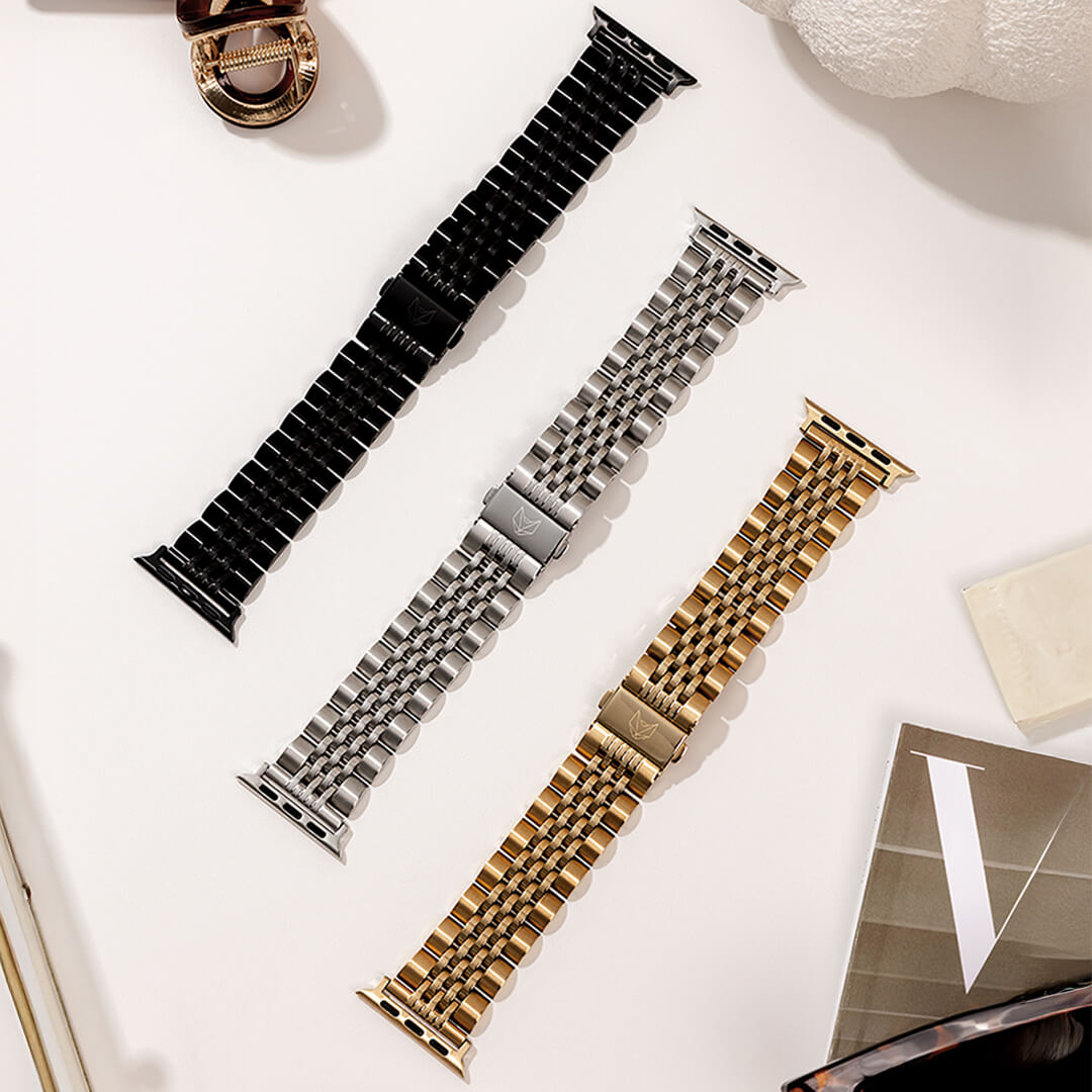 Melbourne Stainless Steel Apple Watch Band - Gold