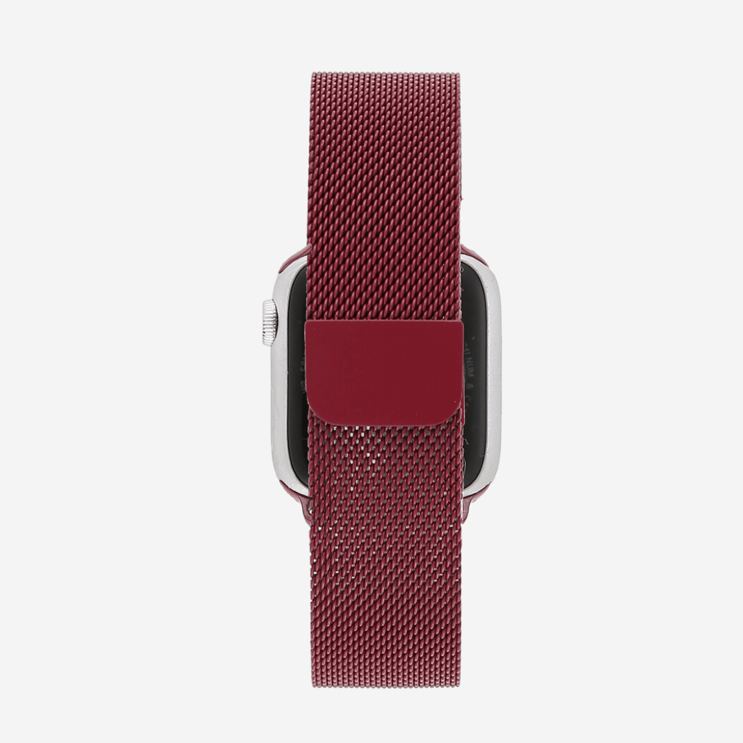 Milanese Loop Apple Watch Band - Rose Red