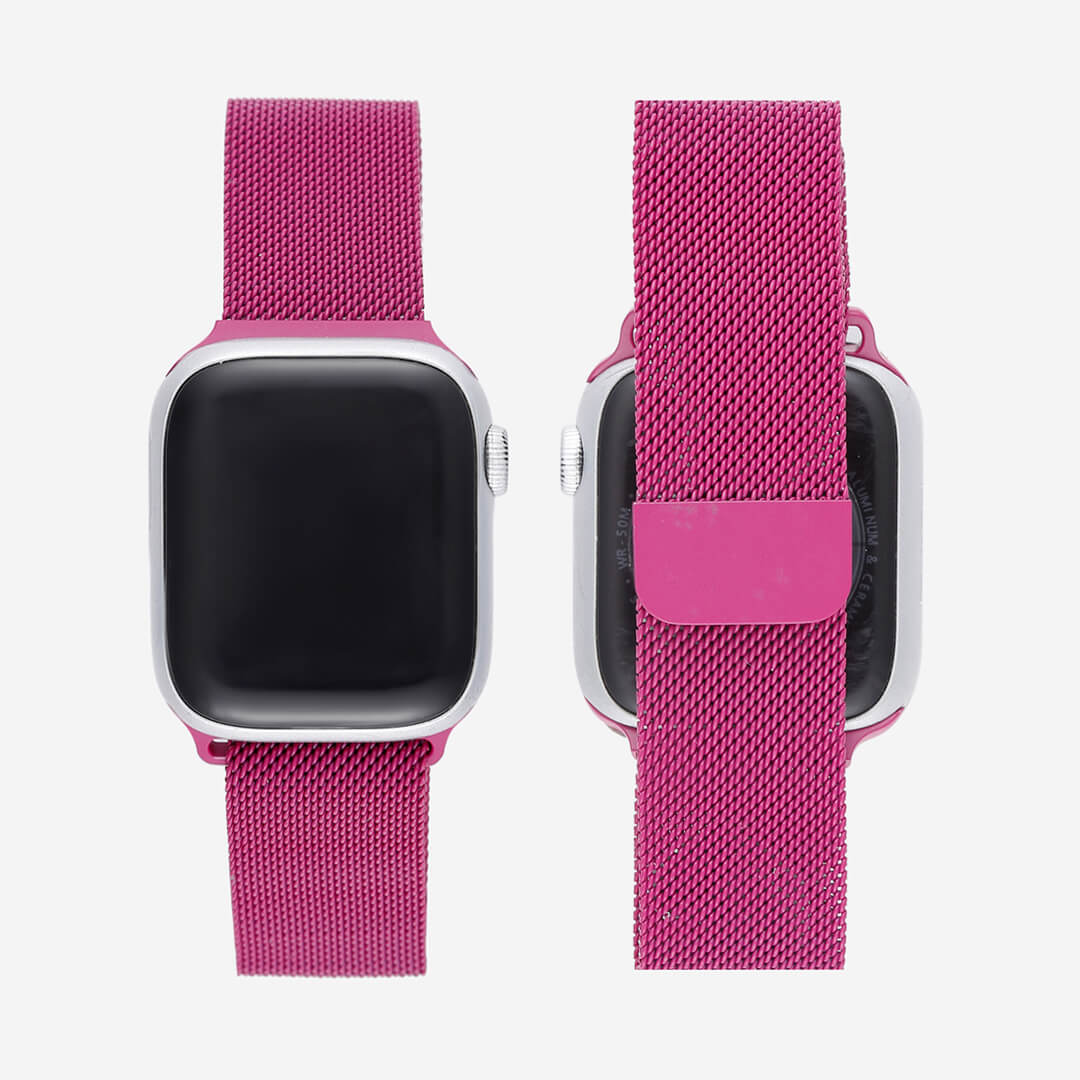 Milanese Loop Apple Watch Band - Hot Pink