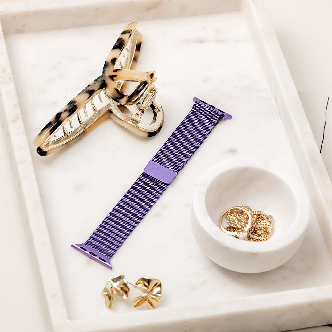 Milanese Loop Apple Watch Band - Lavender - Styled