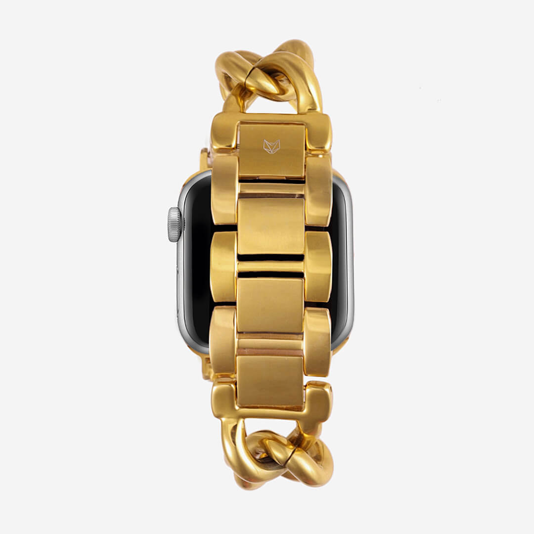 Gold cuban link apple watch online band