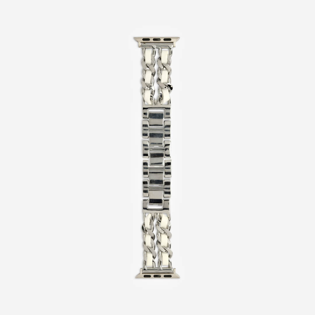 Paris Bracelet Apple Watch Band - Silver / White