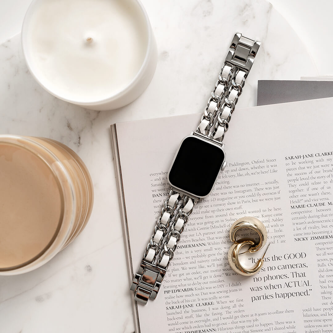 Paris Bracelet Apple Watch Band - Silver / White