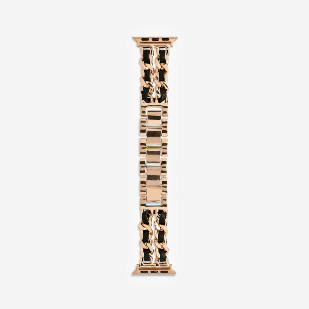 Paris Bracelet Apple Watch Band - Vintage Rose Gold / Black
