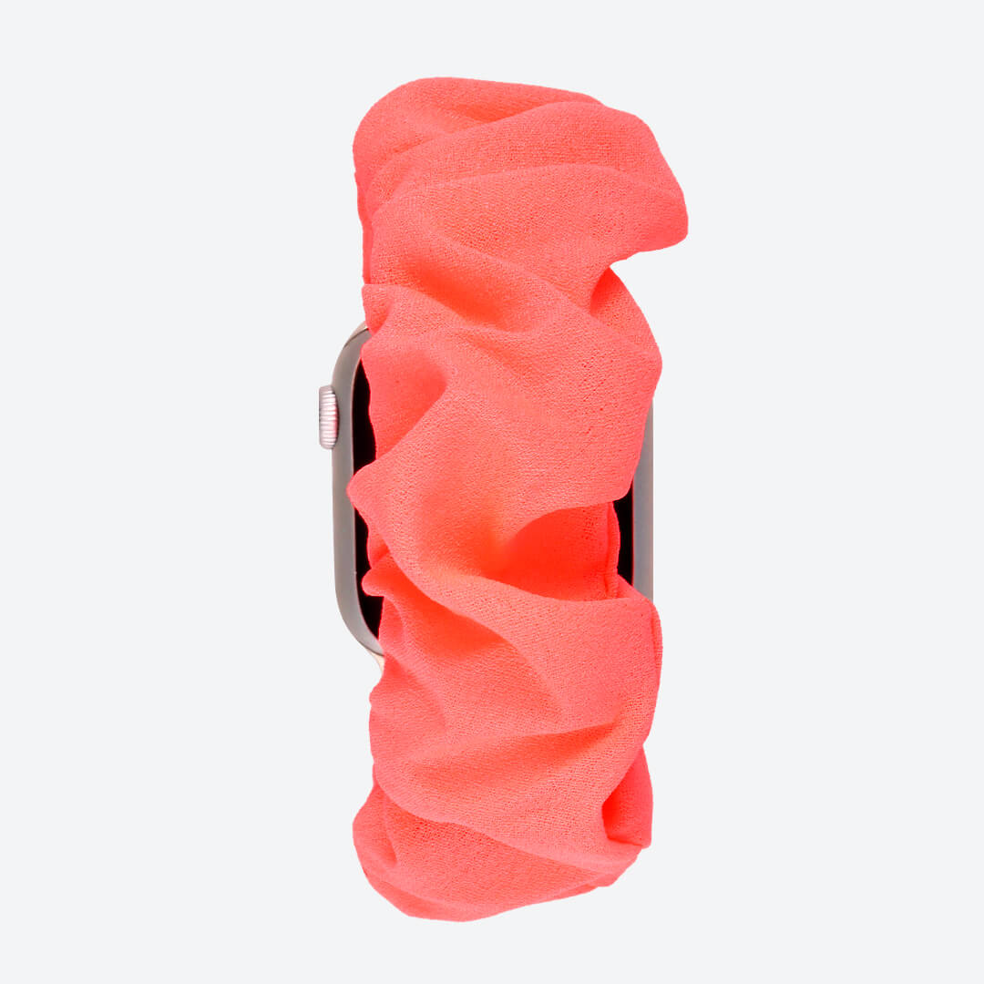 Scrunchie Apple Watch Band - Coral