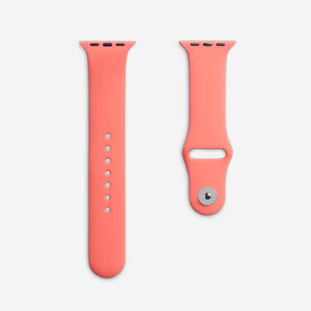 Classic Silicone Apple Watch Band - Coral